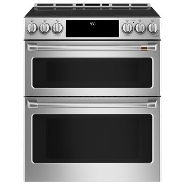 Cafe 30" Slide-In Front Convection Double Oven Range in Stainless Steel, , large