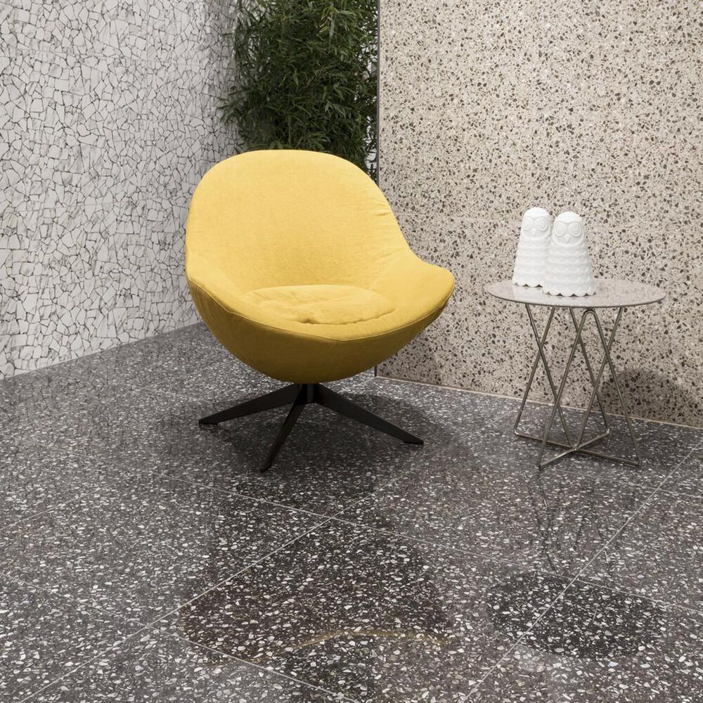 Emser Terazio Nero 24" x 24" Polished Porcelain Tile, , large