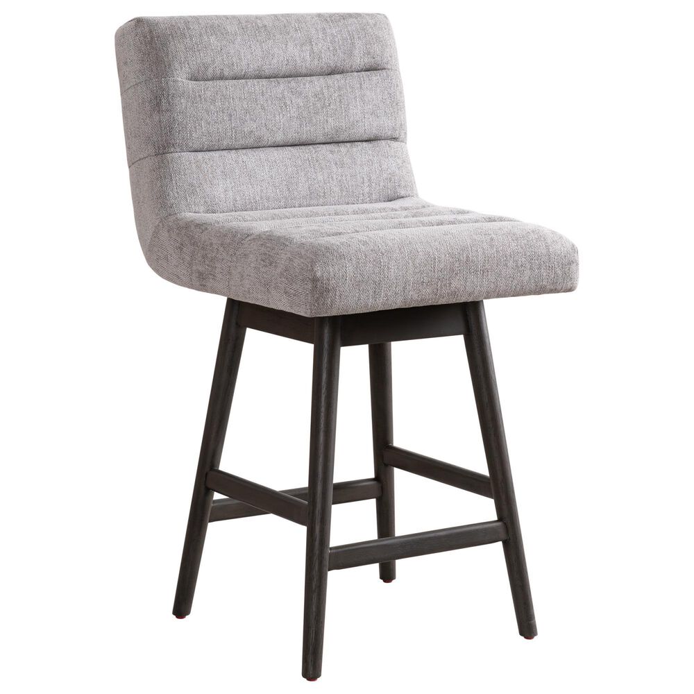 Armen Living Elias Swivel Counter Stool in Gray Oak, , large
