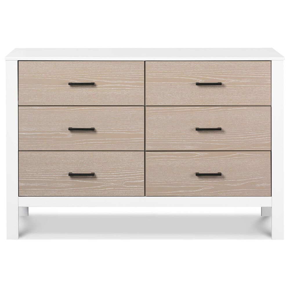 New Haus Radley 6-Drawer Dresser in White and Coastwood, , large