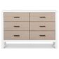 New Haus Radley 6-Drawer Dresser in White and Coastwood, , large