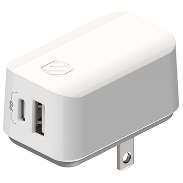 Scosche USB-C Power Delivery Fast Charger with USB-A Port in White, , large