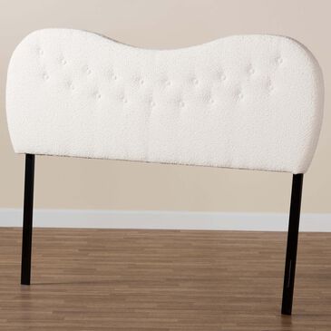 Baxton Studio Brantley Queen Upholstered Headboard in Dark Brown, , large