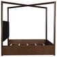 Millenium Dilenno Queen Canopy Panel Bed in Dark Brown with USB Ports, , large