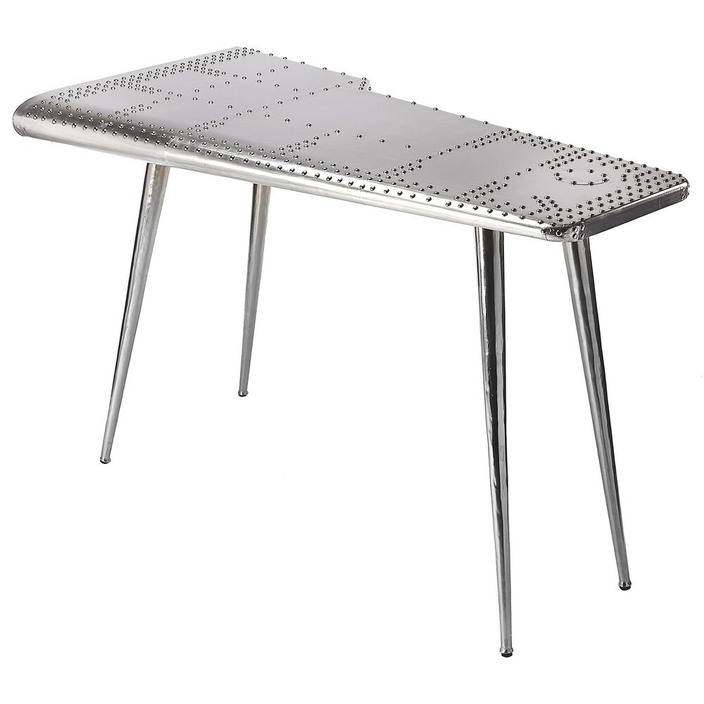 Butler Midway Aviator Pub Table in Silver, , large