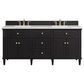 James Martin Vanities Lorelai 72" Double Vanity in Black Onyx with 3 cm Ethereal Noctis Quartz Top, , large