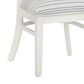 Linon Home Decor Lainey Side Chair with Light Grey Stripe Cushion in White (Set of 2), , large