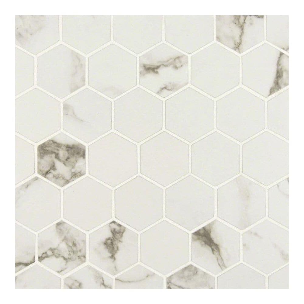 MS International Pietra Statuario Matte 12" x 12" Porcelain Mosaic Sheet, , large