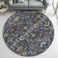 Dalyn Rug Company Silk Road Navy, Copper, Gold, Beige, Sage and Brown 8" Round Area Rug, , large
