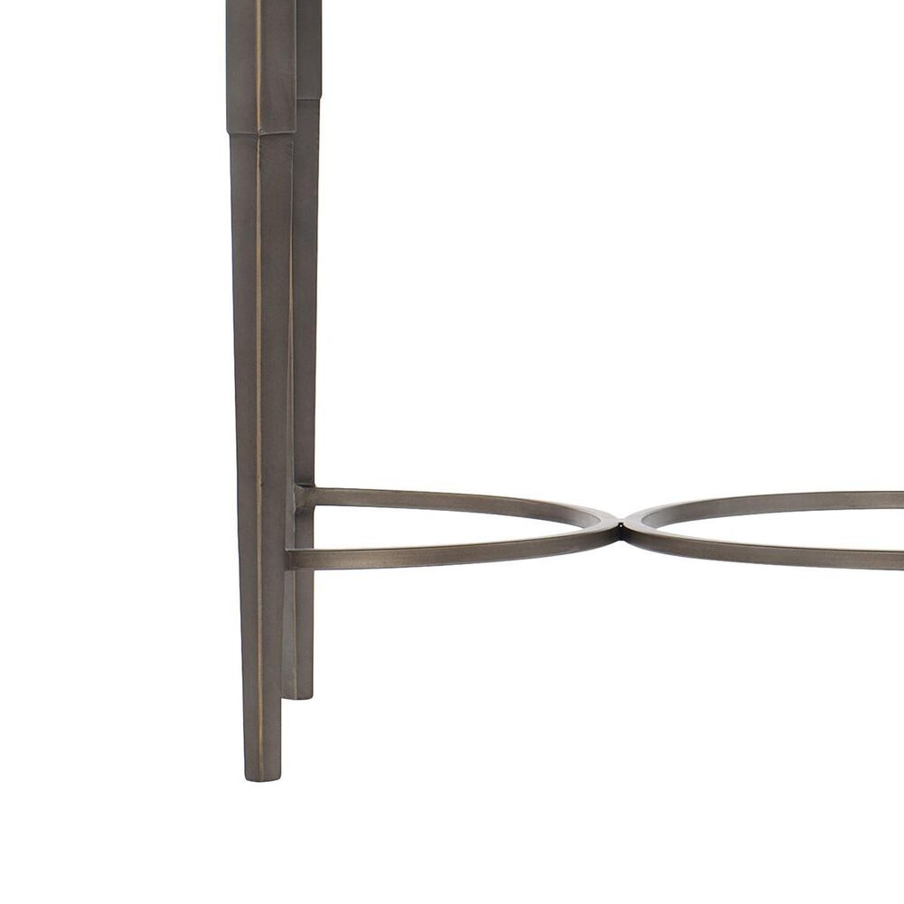 Bernhardt Barclay Round Chairside Table in Antique Pewter, , large