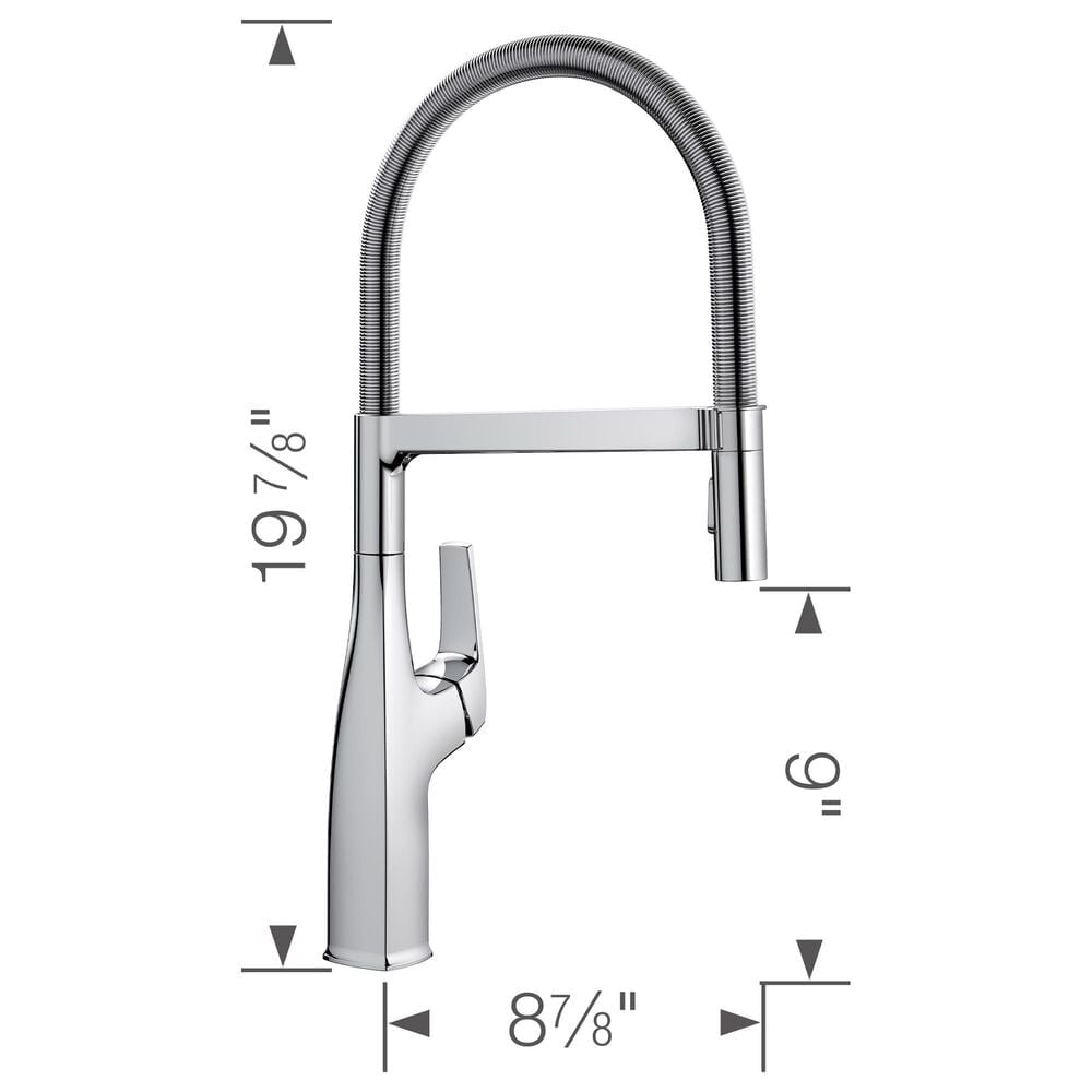 Blanco Rivana Semi Pro Kitchen Faucet in Chrome, , large