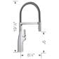 Blanco Rivana Semi Pro Kitchen Faucet in Chrome, , large