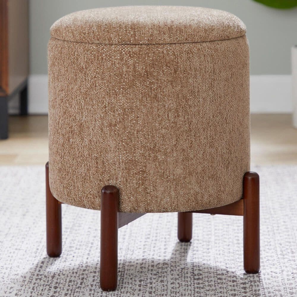 Lumisource Daniella Storage Ottoman in Brown, , large