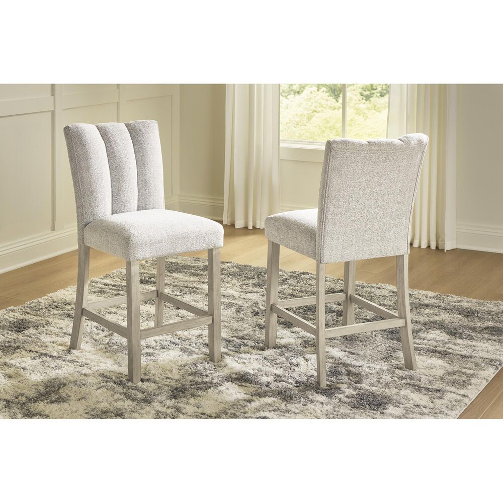 Ashley Larawyn Upholstered Barstool in Bisque, , large