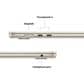 Apple MacBook Air 15.3" Laptop - Apple M4 chip 10-core CPU - 16GB RAM - 10 Core GPU - 512GB SSD in Starlight with 3-Year AppleCare+, , large