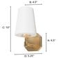 Hunter Nolita 1-Light Wall Sconce in Alturas Gold, , large