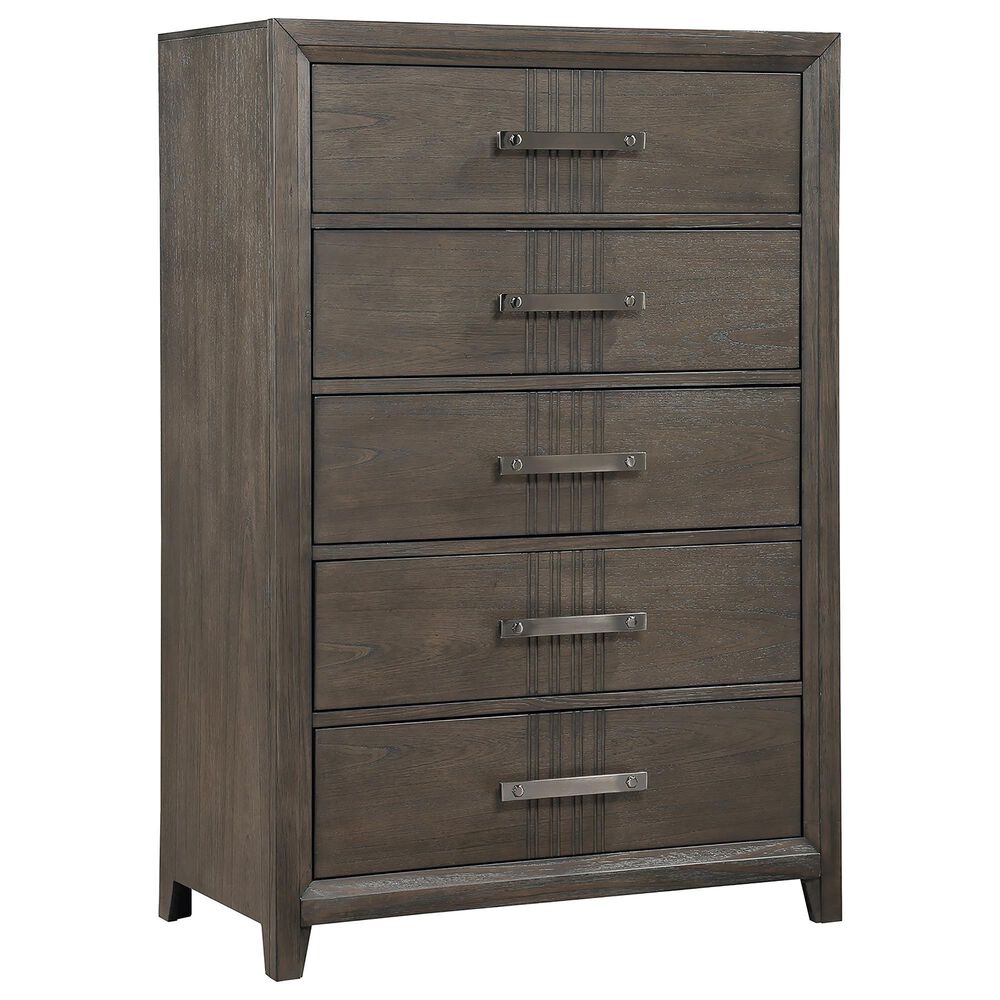 New Heritage Design Landon 5-Drawer Chest in Walnut, , large