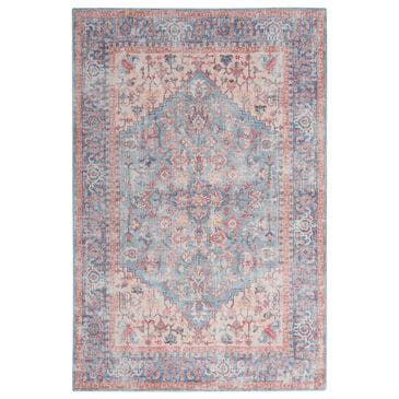 57 Grand by Nicole Curtis Series 1 4" x 6" Blue, Ivory and Red Area Rug, , large
