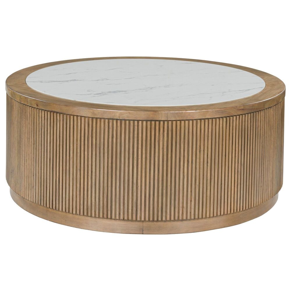 Ashley Camdill Cocktail Table in Light Brown and White, , large