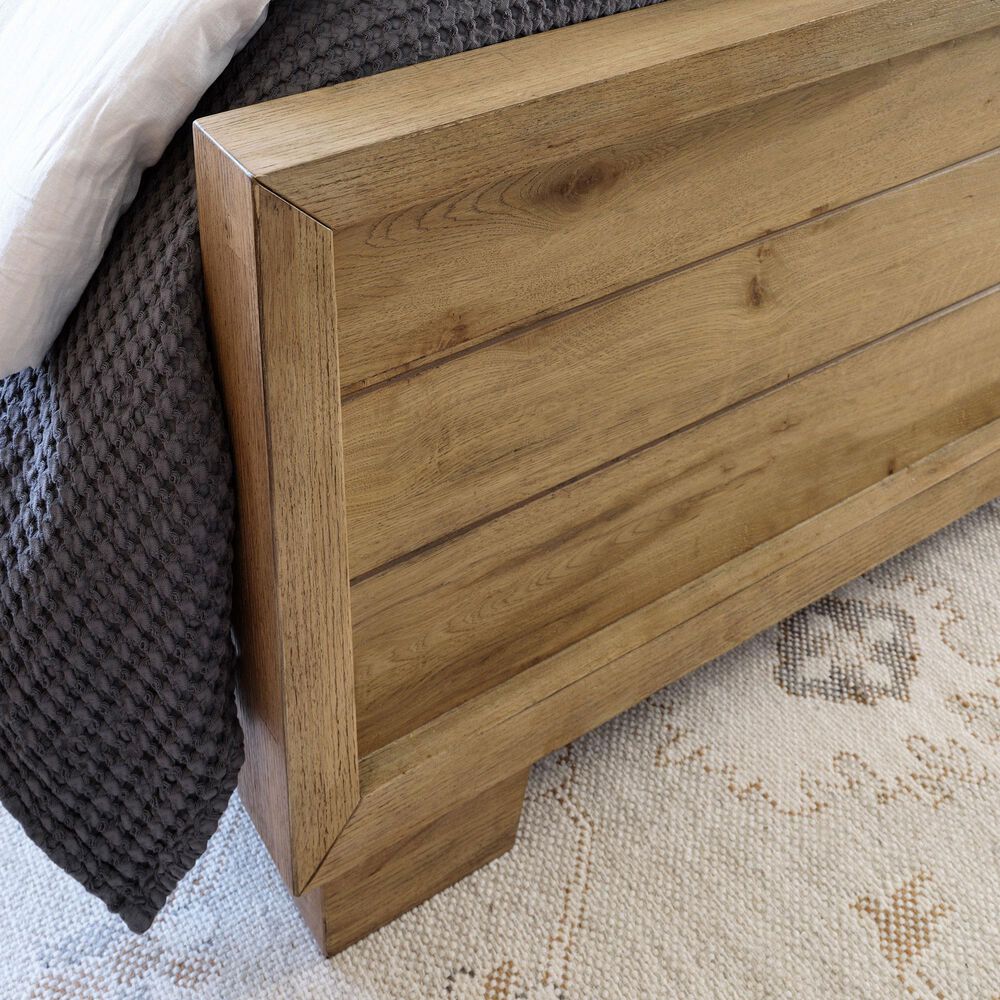 Ashley Galliden King Panel Bed in Light Brown, , large