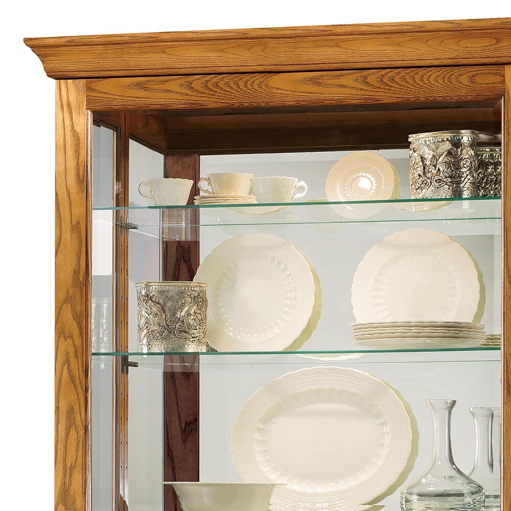 Howard Miller Tyler VII Curio Cabinet in Golden Oak, , large