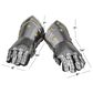 Maple and Jade 2-Piece Replica Medieval Decorative Armor Gloves Set in Polished Silver and Gold, , large