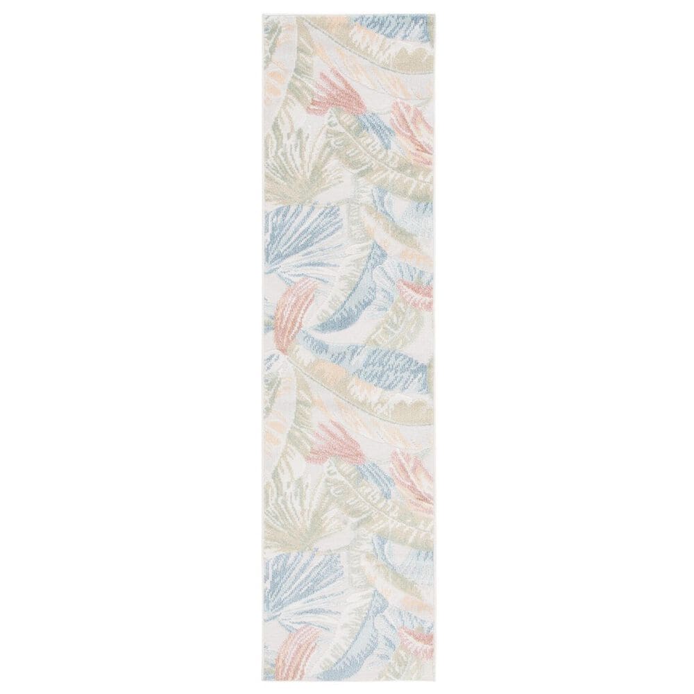 Safavieh Sarasota 2"3" x 9" Light Green and Beige Indoor/Outdoor Runner, , large