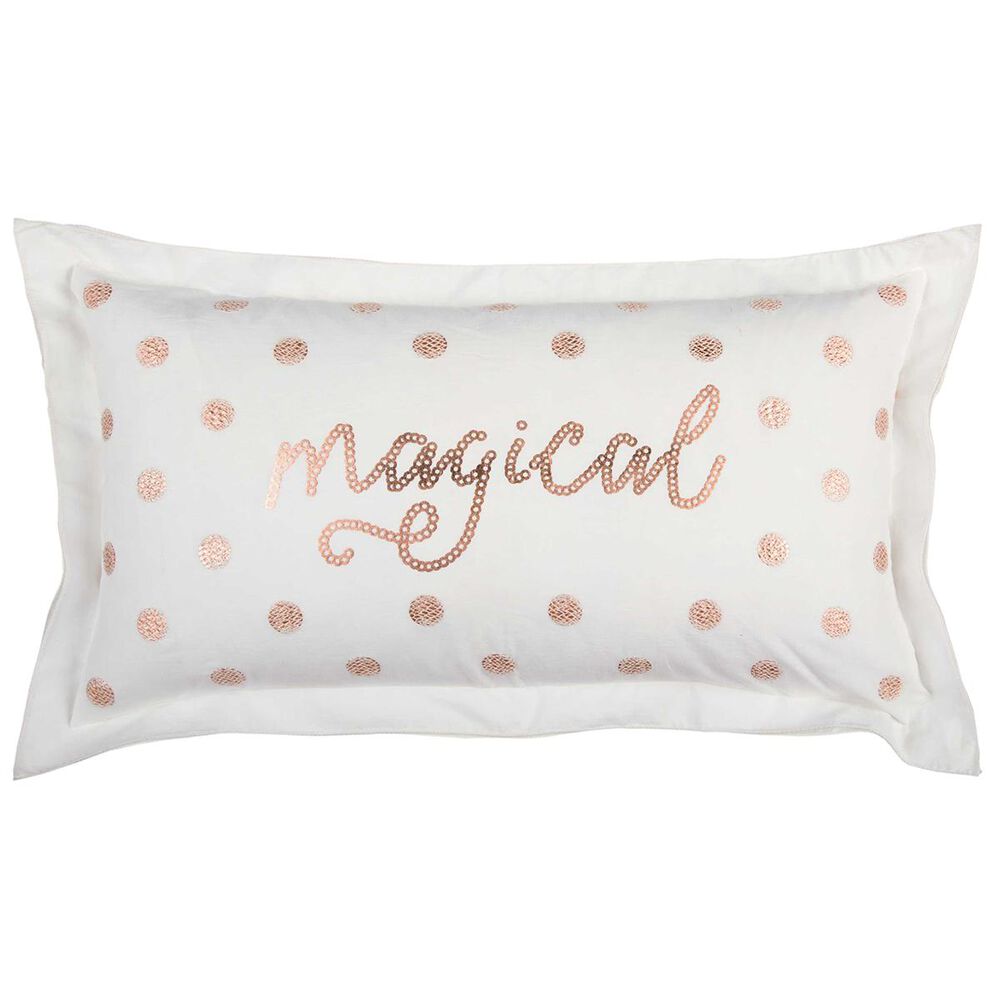 Rizzy Home 14" x 26" Pillow Cover in White and Copper, , large