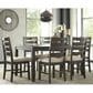 Ashley Rokane 7-Piece Dining Set in Light Brown, , large