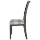Declan Dining Champlain Plaid Side Chair in Distressed Black, , large