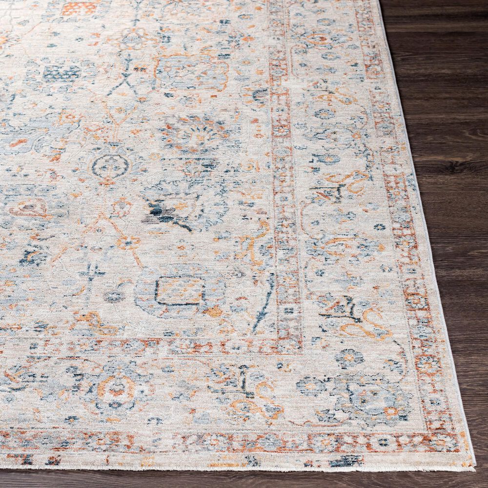 Surya Laila LAA-2317 10&#39; x 14&#39; Teal, Orange, Sage, Saffron, Gray and Cream Area Rug, , large