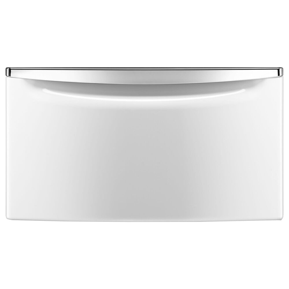 Maytag 5 Cu. Ft. Front Load Washer and 7.3 Cu. Ft. Gas Dryer Laundry Pair with Pedestal in White, , large