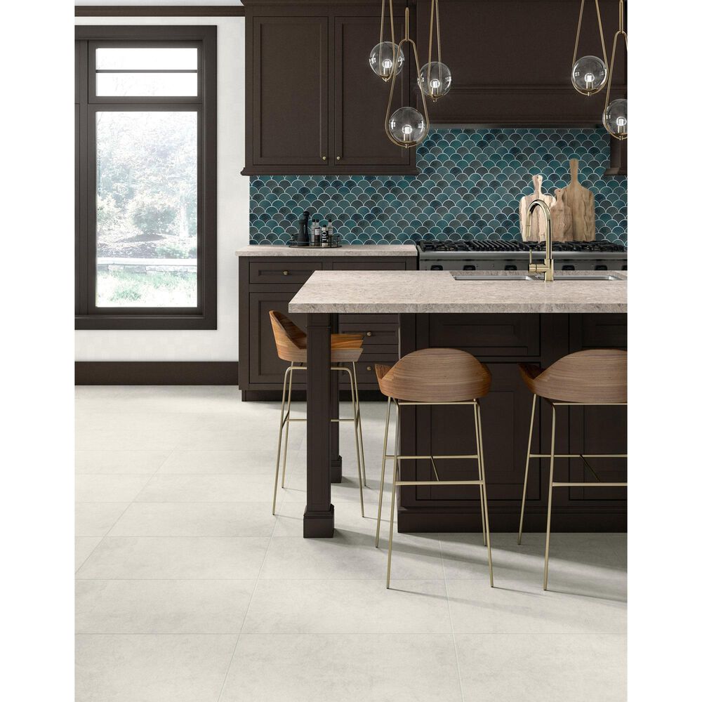 Dal-Tile Miramo Horizon 3&quot; Fan Undulated on 13.25&quot; x 12.75&quot; Ceramic Mosaic Sheet, , large