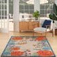 Nourison Aloha ALH32 10" x 14" Ivory and Multicolor Indoor/Outdoor Area Rug, , large