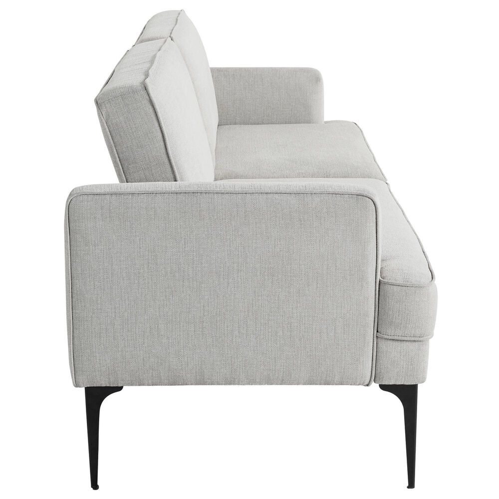Lifestyle Solutions Paulie Convertible Sofa with Gray Cushion in Black, , large