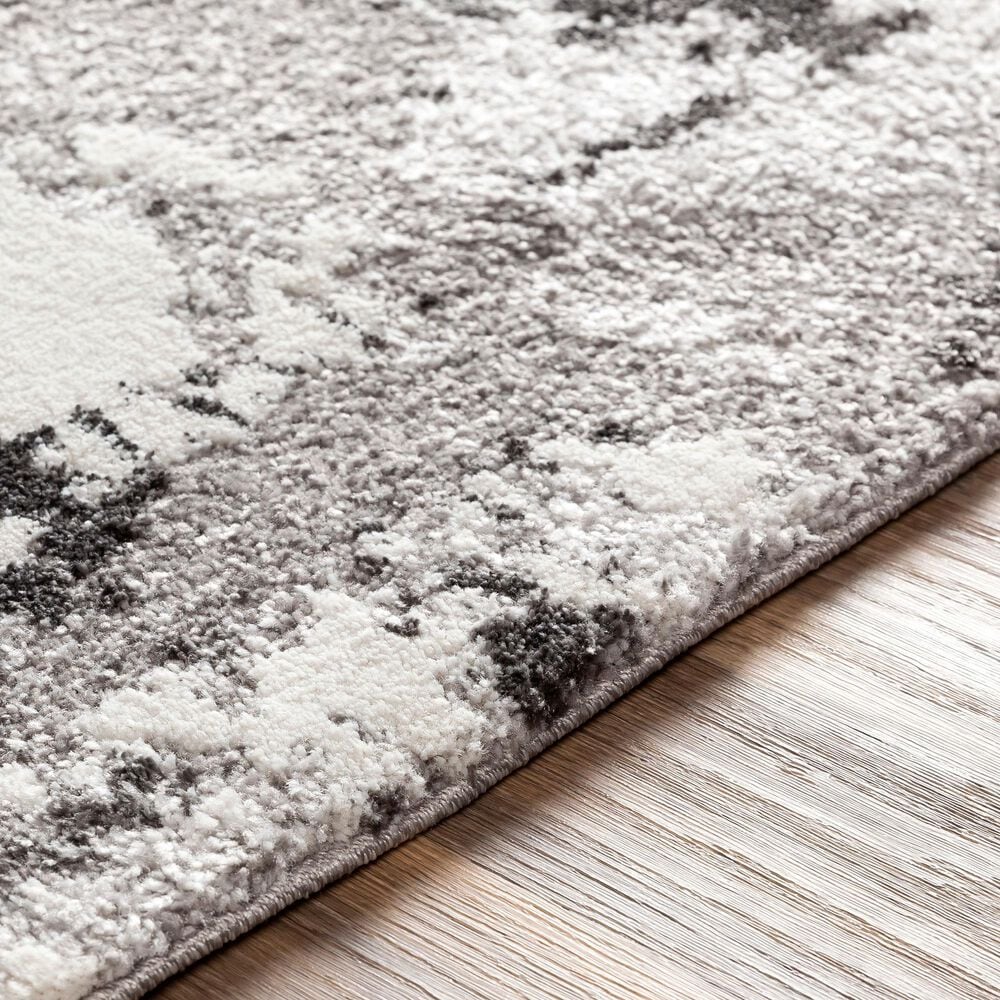 Surya Venice VNE-2308 4&#39; x 5&#39;9&quot; Charcoal and Ivory Area Rug, , large