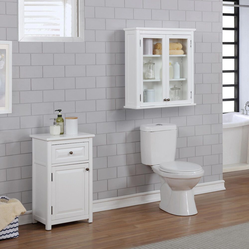 Timberlake Dorset 1-Drawer 29&quot; Bath Storage Cabinet in White, , large