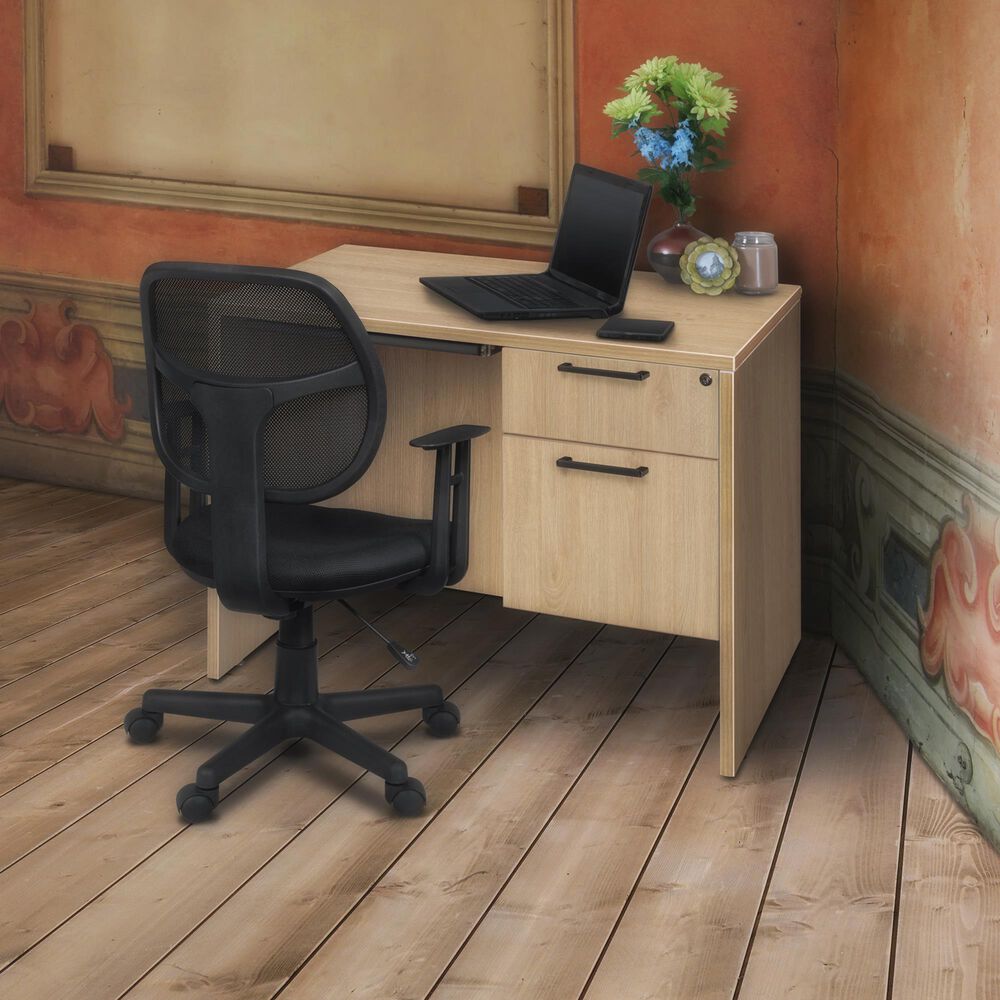 Regency Global Sourcing Legacy 42" Executive Desk with Single Pedestal Drawer Unit in Noble Oak, , large