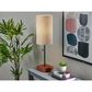 Adesso Trudy Table Lamp with Natural Shade in Black and Walnut, , large