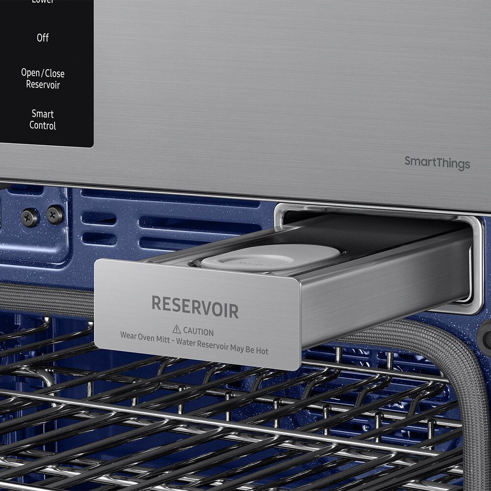 Samsung Bespoke 2-Piece Kitchen Package with Stainless Steel Bespoke 30" Double Wall Oven and Black 30" Induction Cooktop, , large