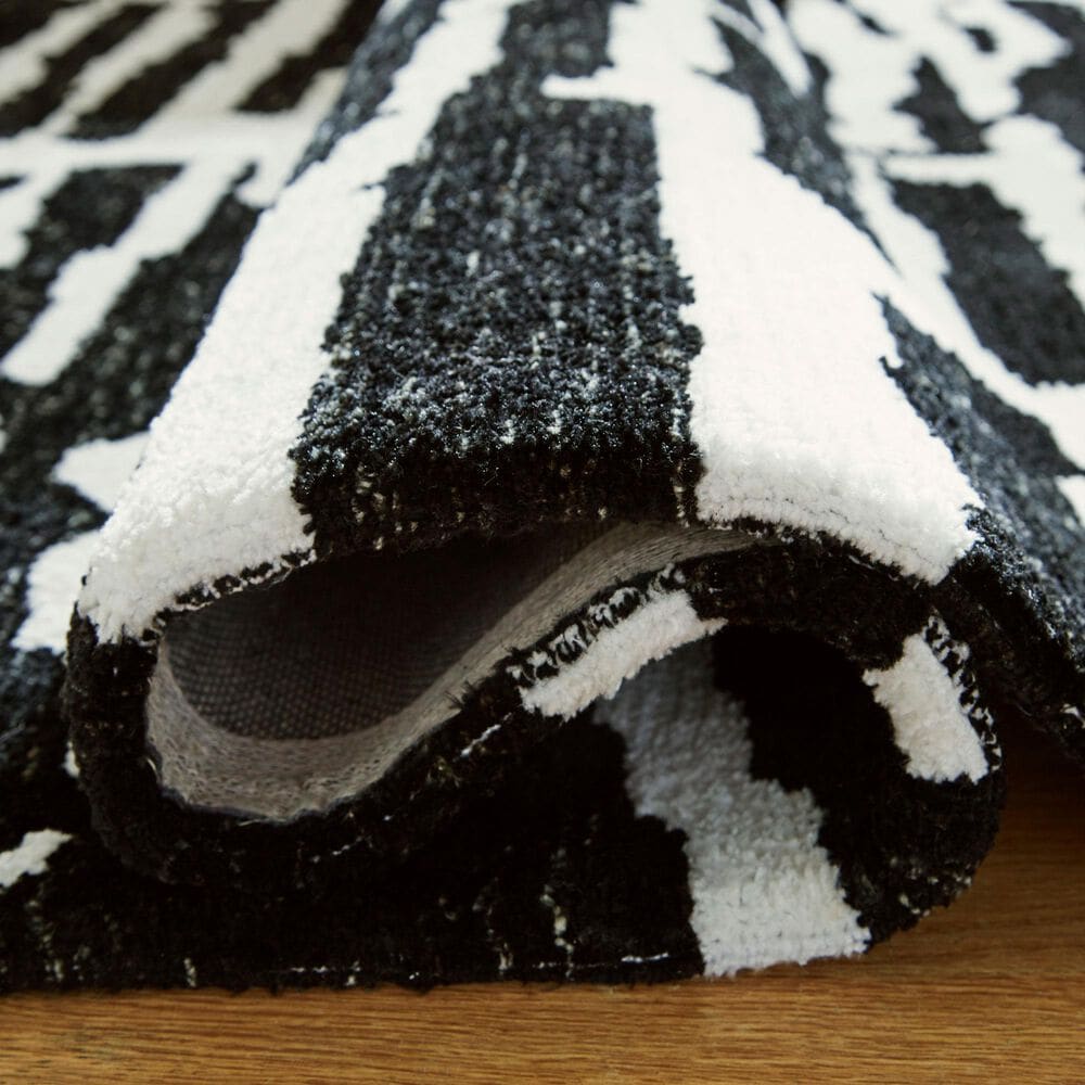 Ashley Bramshaw 8&#39; x 10&#39; Black and Ivory Area Rug, , large