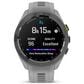 Garmin Approach S70 Smartwatch 41mm Black and Amp Yellow Ceramic Bezel Case with Powder Gray Silicone Band, , large