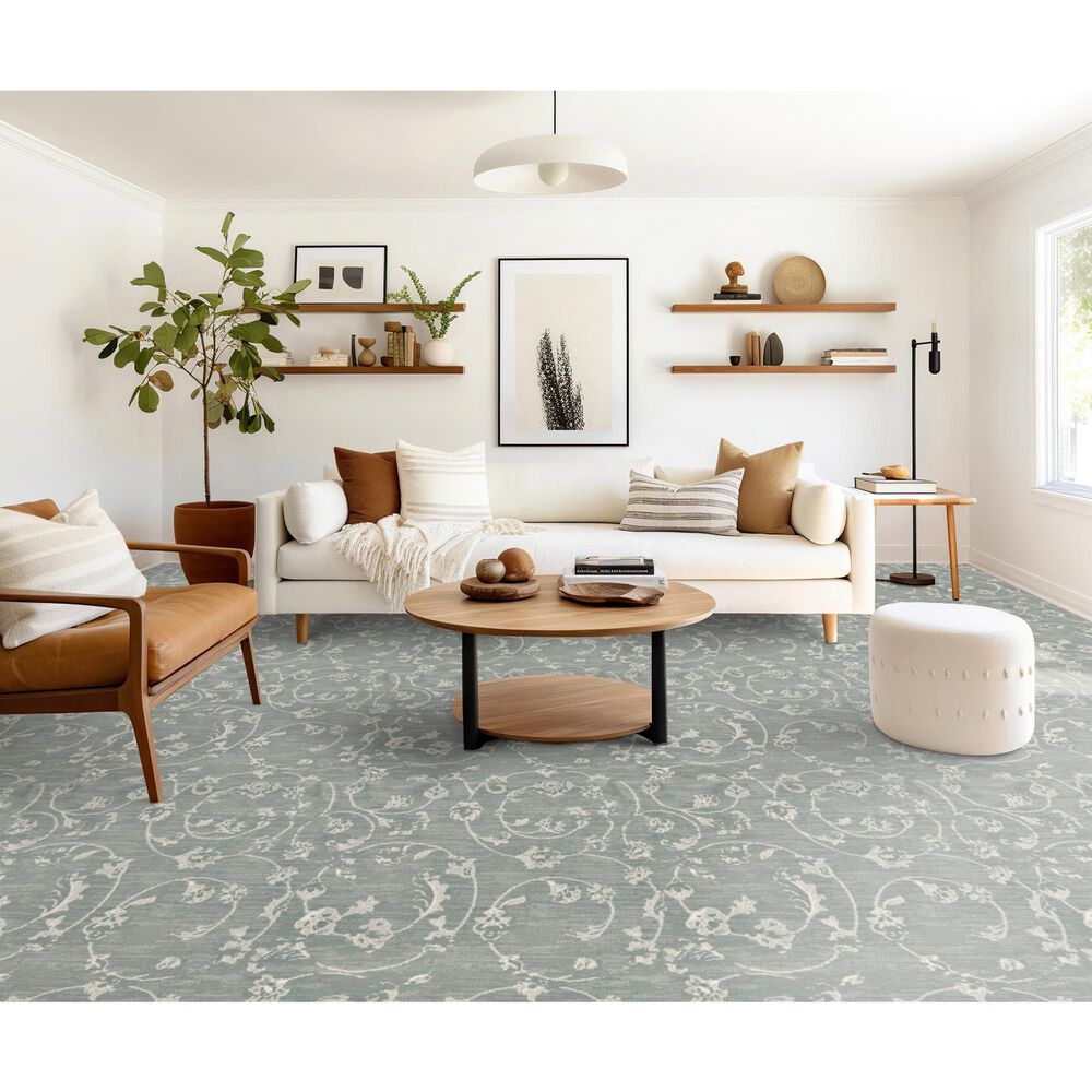 Stanton Divine Design Floretta Carpet in Aquamarine, , large