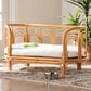 Baxton Studio Nariko Rattan Pet Bed with Removable Cushion in Light Honey, , large