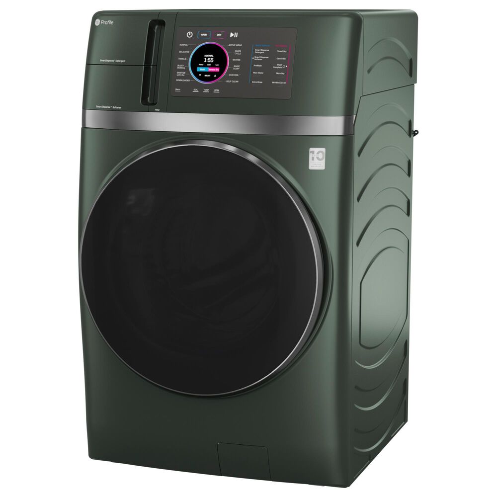 GE Profile 4.8 Cu. Ft. Smart Front Load Combo Washer/Dryer in Jade Green, , large