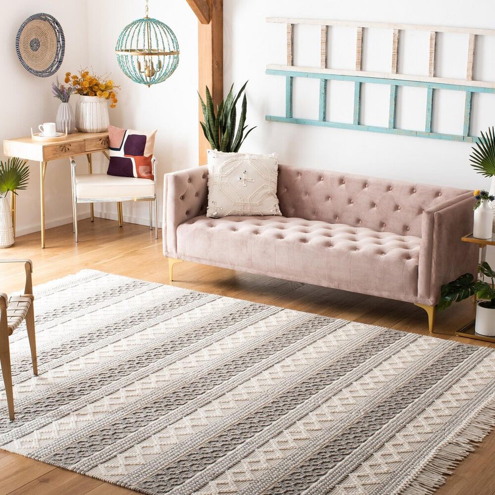 Safavieh Natura NAT859A 8&#39; x 10&#39; Ivory and Grey Area Rug, , large