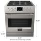 Fulgor Milano Sofia 4.1 Cu. Ft. 30" Professional Dual Fuel Range in Stainless Steel, , large