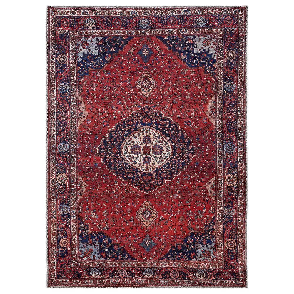 Feizy Rawlins 39HDF 2"7" x 8" Red and Navy Runner, , large
