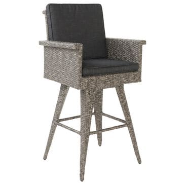 Hearth and Haven Outdoor Swivel Bar Stool in Dark Grey, , large