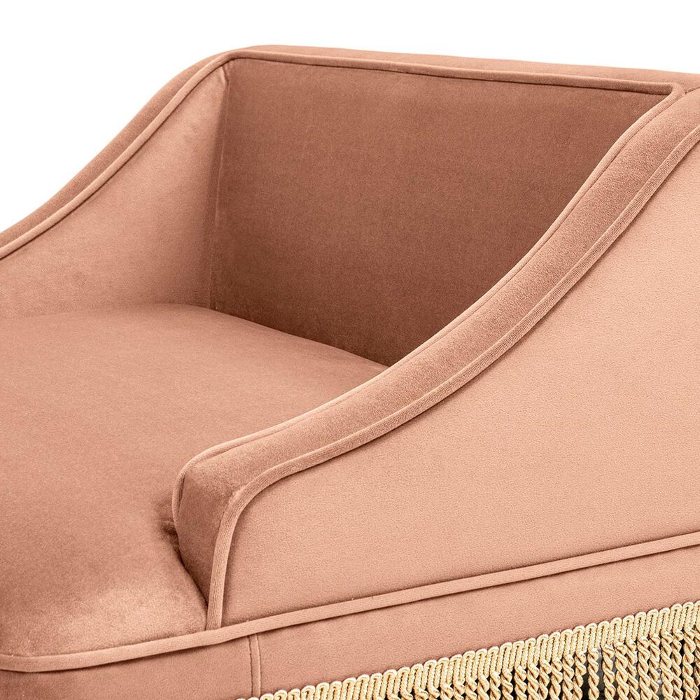 Jennifer Taylor Home Duchess 33" Medium Princess Pet Bed Sofa with Fringe Skirt in Peach Orange, , large